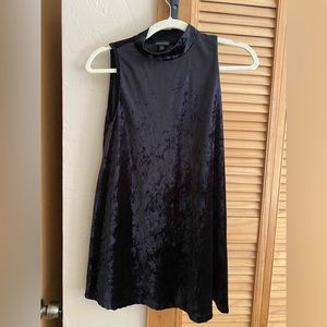 Black Velvet Swing Dress